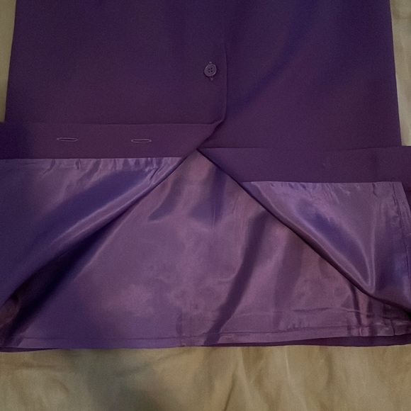 Vintage Purple Wool Pencil Skirt - Picture 8 of 8